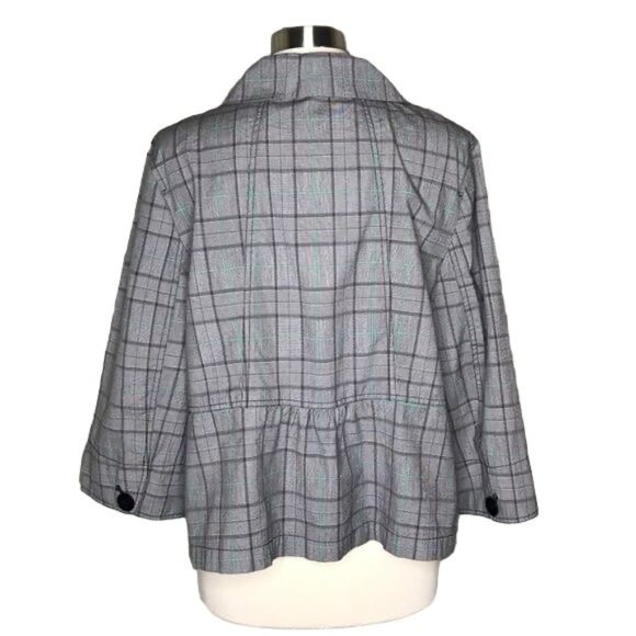Venezia 18 swing jacket glen plaid black white - Picture 5 of 7